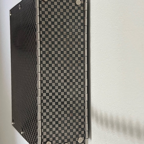 Wendy Stevens Metal & Leather Checkered Crossbody Bag - Picture 7 of 12